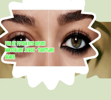 Black eyeliner on tight and waterline