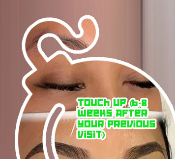 Ombre brows touch up
