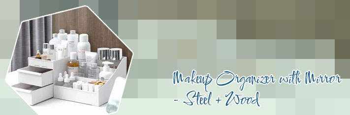 White makeup storage box